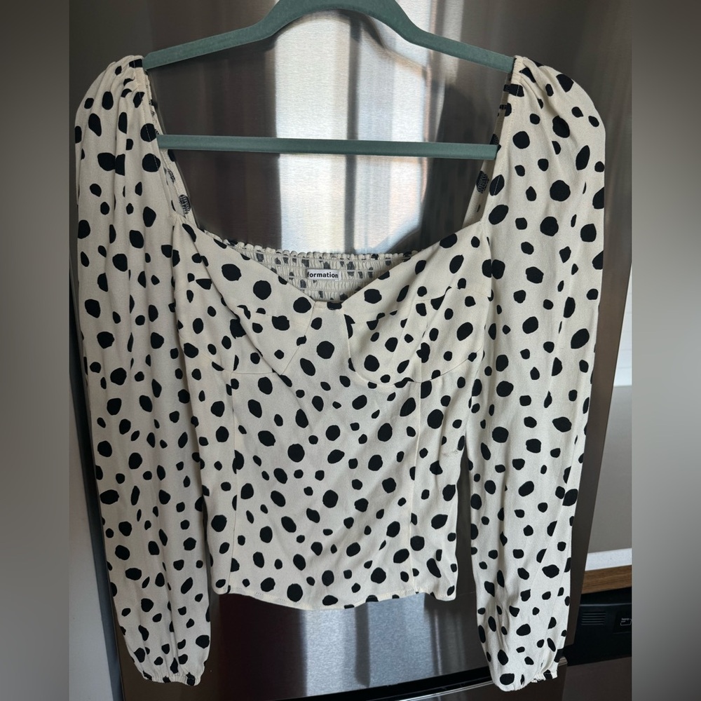 Reformation Reign Top In Color Ink Blot Size 6 - image 3